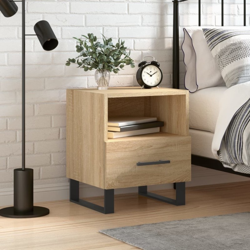 vidaXL Nachttisch Sonoma-Eiche 40x35x47,5 cm Holzwerkstoff vidaXL Nachttisch Sonoma-Eiche 40x35x47,5 cm Holzwerkstoff