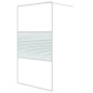 vidaXL Duschwand für Begehbare Dusche Weiß 115x195 cm ESG-Klarglas vidaXL Duschwand für Begehbare Dusche Weiß 115x195 cm ESG-Klarglas