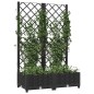 vidaXL Pflanzkübel mit Spalier Schwarz 80x40x121,5 cm PP vidaXL Pflanzkübel mit Spalier Schwarz 80x40x121,5 cm PP