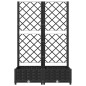 vidaXL Pflanzkübel mit Spalier Schwarz 80x40x121,5 cm PP vidaXL Pflanzkübel mit Spalier Schwarz 80x40x121,5 cm PP