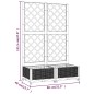 vidaXL Pflanzkübel mit Spalier Schwarz 80x40x121,5 cm PP vidaXL Pflanzkübel mit Spalier Schwarz 80x40x121,5 cm PP