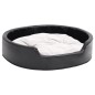 vidaXL Hundebett Schwarz-Beige 79x70x19 cm Plüsch und Kunstleder vidaXL Hundebett Schwarz-Beige 79x70x19 cm Plüsch und Kunstleder