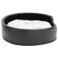vidaXL Hundebett Schwarz-Beige 79x70x19 cm Plüsch und Kunstleder vidaXL Hundebett Schwarz-Beige 79x70x19 cm Plüsch und Kunstleder
