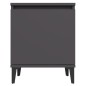 vidaXL Nachttische mit Metallbeinen 2 Stk. Grau 40x30x50 cm vidaXL Nachttische mit Metallbeinen 2 Stk. Grau 40x30x50 cm