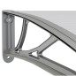 vidaXL Türvordach Grau 300x100 cm Polycarbonat vidaXL Türvordach Grau 300x100 cm Polycarbonat