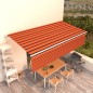 vidaXL Markise Manuell Einziehbar mit Rollo 6x3 m Orange & Braun vidaXL Markise Manuell Einziehbar mit Rollo 6x3 m Orange & Braun