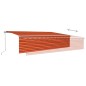 vidaXL Markise Manuell Einziehbar mit Rollo 6x3 m Orange & Braun vidaXL Markise Manuell Einziehbar mit Rollo 6x3 m Orange & Braun
