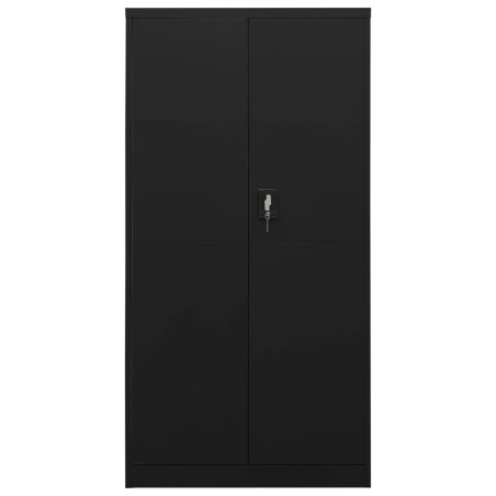 vidaXL Schließfachschrank Schwarz 90x40x180 cm Stahl 