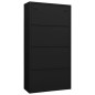 vidaXL Schließfachschrank Schwarz 90x40x180 cm Stahl vidaXL Schließfachschrank Schwarz 90x40x180 cm Stahl