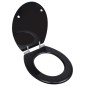vidaXL Toilettensitz MDF Deckel mit Absenkautomatik Design Schwarz vidaXL Toilettensitz MDF Deckel mit Absenkautomatik Design Schwarz