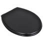 vidaXL Toilettensitz MDF Deckel mit Absenkautomatik Design Schwarz vidaXL Toilettensitz MDF Deckel mit Absenkautomatik Design Schwarz