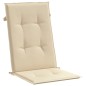 Gartenstuhlauflagen für Hochlehner 6Stk. Beige 120x50x3cm Stoff Gartenstuhlauflagen für Hochlehner 6Stk. Beige 120x50x3cm Stoff