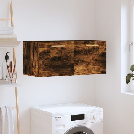 vidaXL Wandschrank Räuchereiche 80x36,5x35 cm Holzwerkstoff