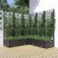 vidaXL Pflanzkübel mit Spalier Schwarz 120x120x121,5 cm PP vidaXL Pflanzkübel mit Spalier Schwarz 120x120x121,5 cm PP