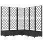 vidaXL Pflanzkübel mit Spalier Schwarz 120x120x121,5 cm PP vidaXL Pflanzkübel mit Spalier Schwarz 120x120x121,5 cm PP