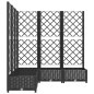 vidaXL Pflanzkübel mit Spalier Schwarz 120x120x121,5 cm PP vidaXL Pflanzkübel mit Spalier Schwarz 120x120x121,5 cm PP