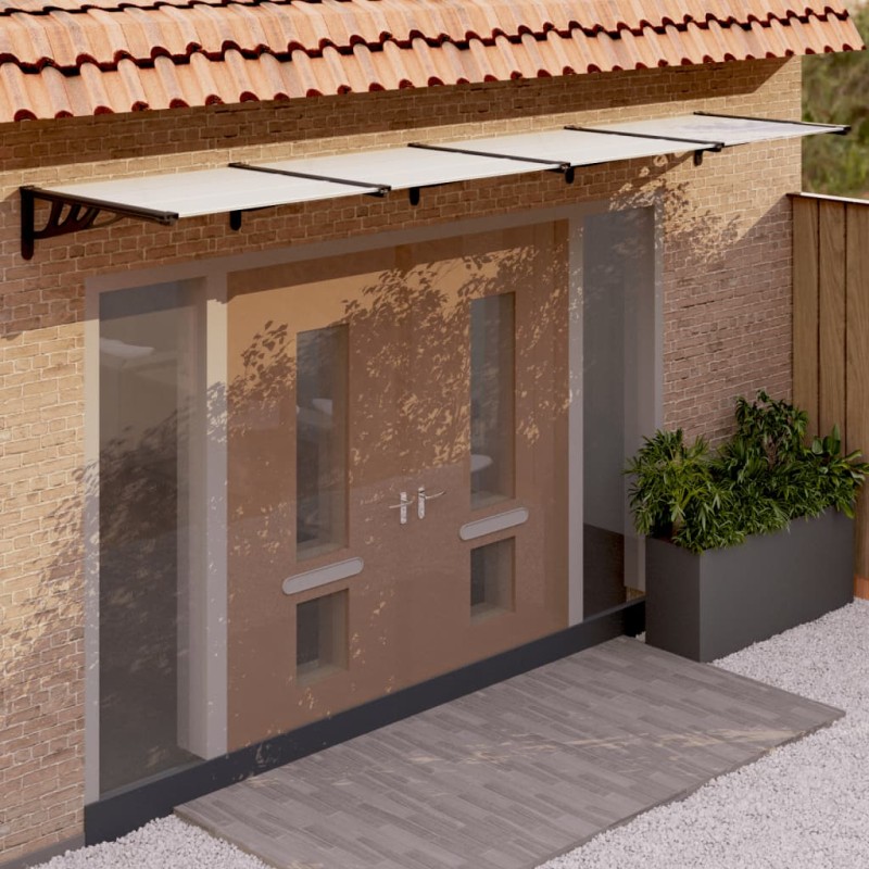 vidaXL Türvordach Schwarz und Transparent 396x90 cm Polycarbonat vidaXL Türvordach Schwarz und Transparent 396x90 cm Polycarbonat