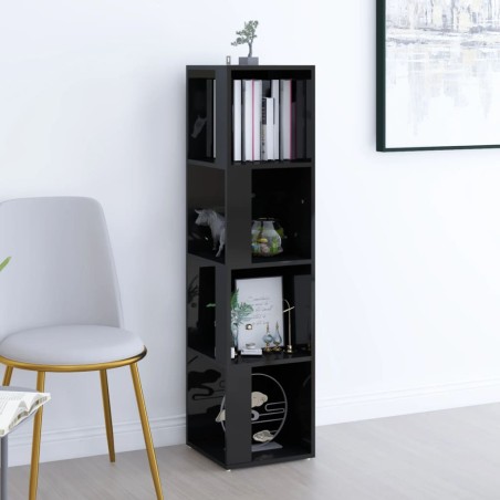 vidaXL Eckregal Hochglanz-Schwarz 33x33x132 cm Holzwerkstoff