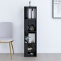 vidaXL Eckregal Hochglanz-Schwarz 33x33x132 cm Holzwerkstoff vidaXL Eckregal Hochglanz-Schwarz 33x33x132 cm Holzwerkstoff