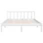 vidaXL Massivholzbett Weiß Kiefer 135x190 cm vidaXL Massivholzbett Weiß Kiefer 135x190 cm