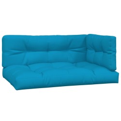 Palettenkissen 3-tlg. Blau Stoff