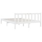 vidaXL Massivholzbett Weiß Kiefer 135x190 cm vidaXL Massivholzbett Weiß Kiefer 135x190 cm