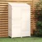 vidaXL Geräteschuppen Weiß 102x52x174,5 cm Massivholz Tanne vidaXL Geräteschuppen Weiß 102x52x174,5 cm Massivholz Tanne
