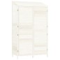 vidaXL Geräteschuppen Weiß 102x52x174,5 cm Massivholz Tanne vidaXL Geräteschuppen Weiß 102x52x174,5 cm Massivholz Tanne