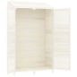 vidaXL Geräteschuppen Weiß 102x52x174,5 cm Massivholz Tanne vidaXL Geräteschuppen Weiß 102x52x174,5 cm Massivholz Tanne