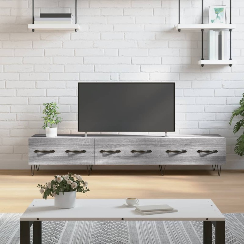 vidaXL TV-Schrank Grau Sonoma 150x36x30 cm Holzwerkstoff vidaXL TV-Schrank Grau Sonoma 150x36x30 cm Holzwerkstoff