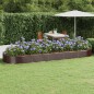 vidaXL Hochbeet Pulverbeschichteter Stahl 450x140x36 cm Braun vidaXL Hochbeet Pulverbeschichteter Stahl 450x140x36 cm Braun