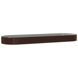 vidaXL Hochbeet Pulverbeschichteter Stahl 450x140x36 cm Braun