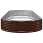 vidaXL Hochbeet Pulverbeschichteter Stahl 450x140x36 cm Braun vidaXL Hochbeet Pulverbeschichteter Stahl 450x140x36 cm Braun
