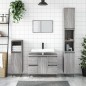 vidaXL Badschrank Grau Sonoma 80x33x60 cm Holzwerkstoff vidaXL Badschrank Grau Sonoma 80x33x60 cm Holzwerkstoff