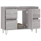 vidaXL Badschrank Grau Sonoma 80x33x60 cm Holzwerkstoff vidaXL Badschrank Grau Sonoma 80x33x60 cm Holzwerkstoff