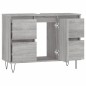 vidaXL Badschrank Grau Sonoma 80x33x60 cm Holzwerkstoff vidaXL Badschrank Grau Sonoma 80x33x60 cm Holzwerkstoff