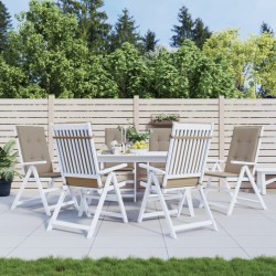 vidaXL Gartenstuhlauflagen für Hochlehner 6Stk. Taupe 120x50x3cm Stoff