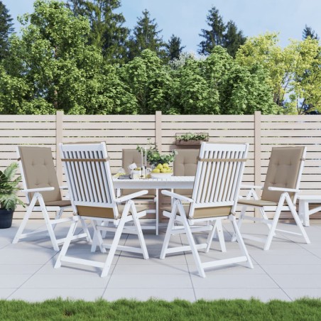 vidaXL Gartenstuhlauflagen für Hochlehner 6Stk. Taupe 120x50x3cm Stoff