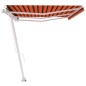 vidaXL Gelenkarmmarkise mit Pfosten 600x300 cm Orange & Braun vidaXL Gelenkarmmarkise mit Pfosten 600x300 cm Orange & Braun