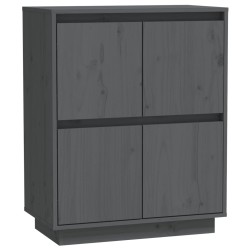 vidaXL Sideboard Grau 60x34x75 cm Massivholz Kiefer