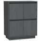 vidaXL Sideboard Grau 60x34x75 cm Massivholz Kiefer vidaXL Sideboard Grau 60x34x75 cm Massivholz Kiefer