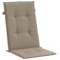 vidaXL Gartenstuhlauflagen für Hochlehner 6Stk. Taupe 120x50x3cm Stoff vidaXL Gartenstuhlauflagen für Hochlehner 6Stk. Taupe 120x50x3cm Stoff