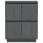 vidaXL Sideboard Grau 60x34x75 cm Massivholz Kiefer vidaXL Sideboard Grau 60x34x75 cm Massivholz Kiefer