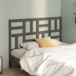 vidaXL Bett-Kopfteil Grau 146x4x104 cm Massivholz Kiefer