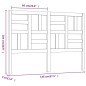 vidaXL Bett-Kopfteil Grau 146x4x104 cm Massivholz Kiefer