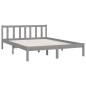 vidaXL Massivholzbett Grau Kiefer 135x190 cm vidaXL Massivholzbett Grau Kiefer 135x190 cm