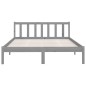 vidaXL Massivholzbett Grau Kiefer 135x190 cm vidaXL Massivholzbett Grau Kiefer 135x190 cm