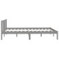 vidaXL Massivholzbett Grau Kiefer 135x190 cm vidaXL Massivholzbett Grau Kiefer 135x190 cm