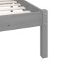 vidaXL Massivholzbett Grau Kiefer 135x190 cm vidaXL Massivholzbett Grau Kiefer 135x190 cm