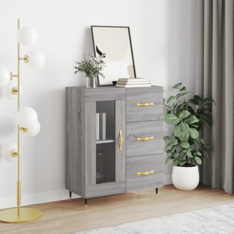vidaXL Sideboard Grau Sonoma 69,5x34x90 cm Holzwerkstoff vidaXL Sideboard Grau Sonoma 69,5x34x90 cm Holzwerkstoff